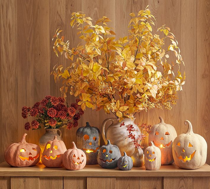 Handmade Terracotta Jack O' Lantern - Festive Decor | Pottery Barn
