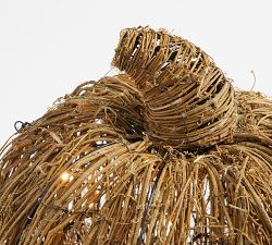 Lit Woven Pumpkin
