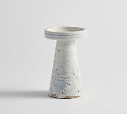 Chambray Patterned Handcrafted Ceramic Candle Holder