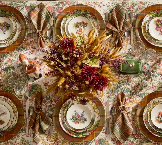 Fantastical Forest Cotton/Linen Tablecloth - Thumbnail 2