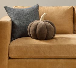 Faux Fur Pumpkin Shaped Pillow