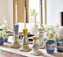 Ornate Hand-Painted Candle Holder