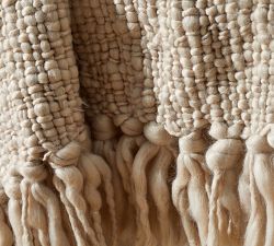 Textured Basketweave Knit Throw