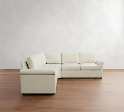 Cameron Modern Roll Arm 3-Piece L-Shaped Wedge Sectional (105")