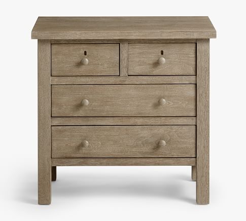 Farmhouse 28.5" 4-Drawer Nightstand, Seadrift