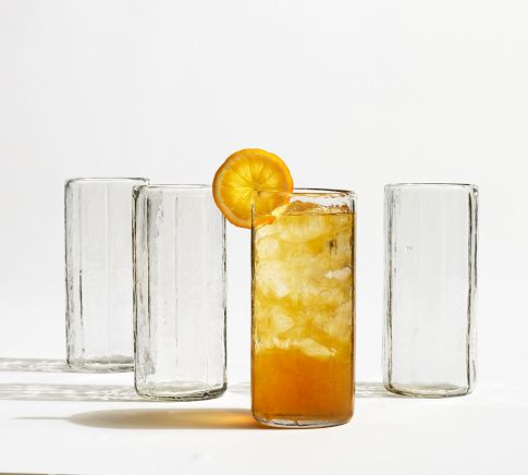 Hammered Café Highball Glasses - Set of 4