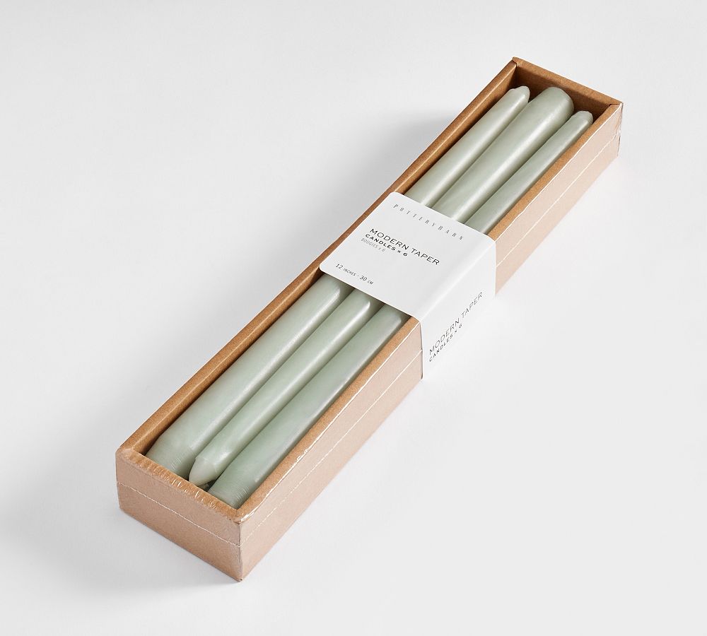 Taper Candles - Set of 6 - Sage | Pottery Barn