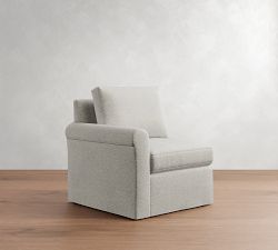 Build Your Own Cameron Modern Roll Arm Slipcovered Sectional