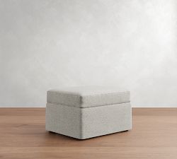 Cameron Modern Roll Arm Slipcovered Ottoman