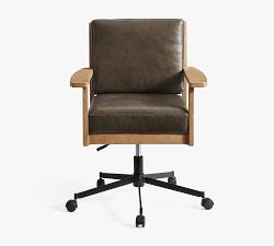 Cody Leather Swivel Desk Chair
