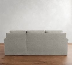 Cameron Modern Roll Arm Slipcovered Chaise Sectional (100")