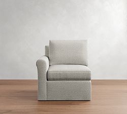 Build Your Own Cameron Modern Roll Arm Slipcovered Sectional