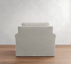 Cameron Modern Roll Arm Slipcovered Chair and a Half