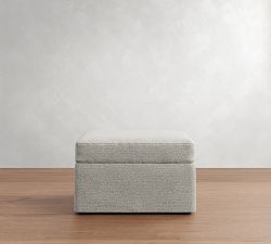Cameron Modern Roll Arm Slipcovered Ottoman