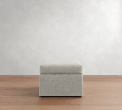 Cameron Modern Roll Arm Slipcovered Ottoman