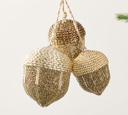 Glass Beaded Acorn Ornament