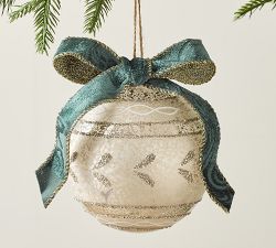 Mercury Glass Ornament with Bow
