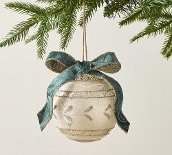 Mercury Glass Ornament with Bow