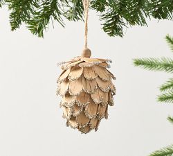 Rustic Glitter Pinecone Ornament