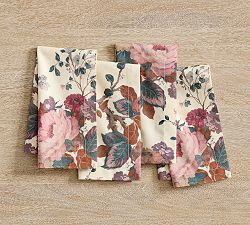 Cora Floral Organic Cotton Napkins - Set of 4