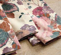 Cora Floral Organic Cotton Napkins - Set of 4