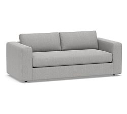Open Box: Carmel Square Arm Sofa (86.5"), Bench Cushion - Sunbrella® Performance Chenille Fog