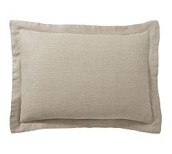 Open Box: European Flax Linen Waffle Sham, Standard, Set of 3 - Dark Flax