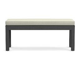 Open Box: Indio Outdoor Dining Bench Cushion, High Performance Slub Weave Zinc