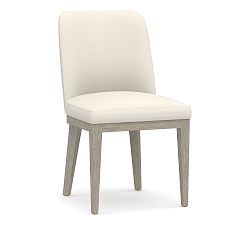 Open Box: Layton Upholstered Dining Chair - Performance Heathered Basketweave Ivory, Gray Wash