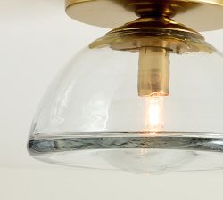 Beck Cast Glass Round Dual Wall Sconce and Flush Mount (7")