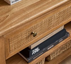 Channing Cane Storage Shelf Desk Set (120")