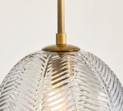 Evangeline Glass Leaf Round Pendant (10")