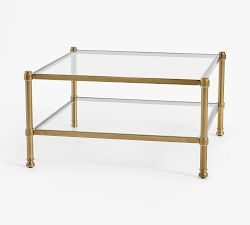 Everson Square Glass Coffee Table (34")