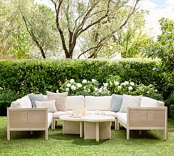 Marina Cane 6-Piece U-Shaped Outdoor Sectional (124")
