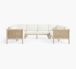 Marina Cane 6-Piece U-Shaped Outdoor Sectional (124")