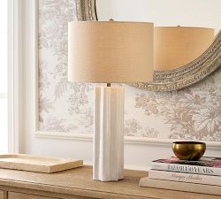 Mira Ribbed Ceramic Table Lamp (27")