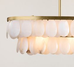 Solene Alabaster Linear Chandelier (45")