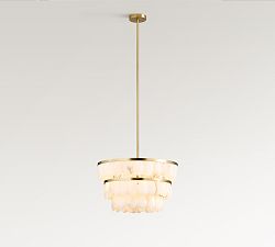 Solene Alabaster Tiered Round Chandelier (22")
