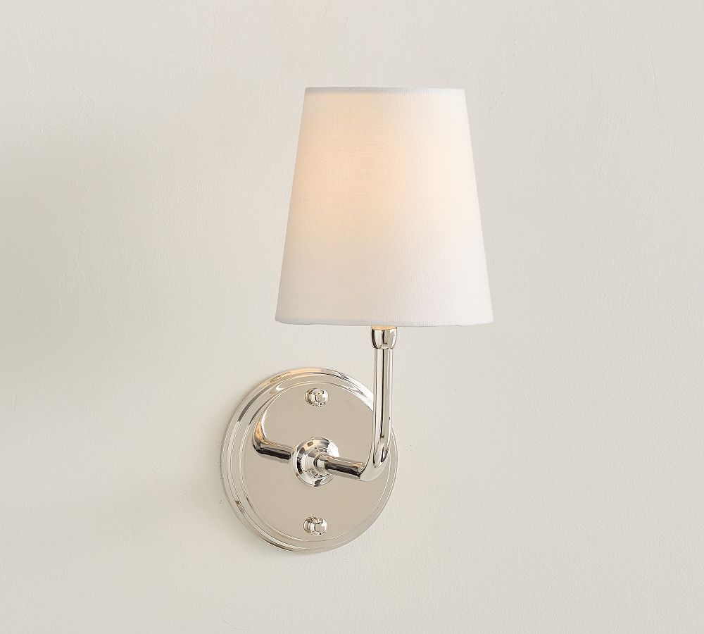 Sansome Metal Single Sconce (13") - Polished Nickel