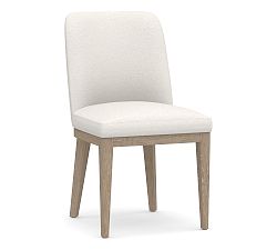 Open Box: Layton Upholstered Dining Chair - Performance Boucle Ivory, Seadrift Legs
