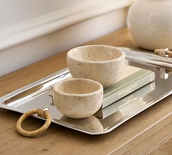 Travertine Decorative Bowl - Set of 2