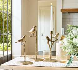 Brass Bird On Stand Object