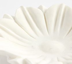 Floral White Marble Catchall
