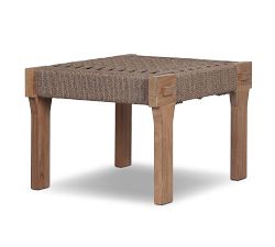 Jalen Teak Outdoor Accent Stool (27")