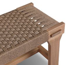 Jalen Teak Outdoor Dining Bench (66")