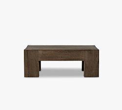 Open Box: Fia Square Coffee Table, 40" - Ebony Rustic Wormwood Oak