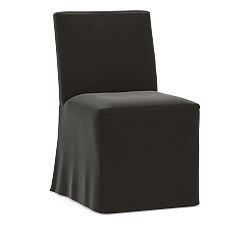 Open Box: Classic Long Dining Side Chair Replacement Slipcover - Performance Everydayvelvet™ Smoke