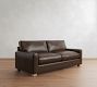 PB Comfort Modern Square Arm Leather Sofa (62"&ndash;118")