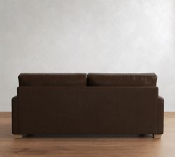 PB Comfort Modern Square Arm Leather Sofa (62"&ndash;118")