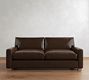 PB Comfort Modern Square Arm Leather Sofa (62"&ndash;118")